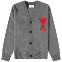 アミ メンズ カーディガン アウター AMI Large A Heart Cardigan Grey