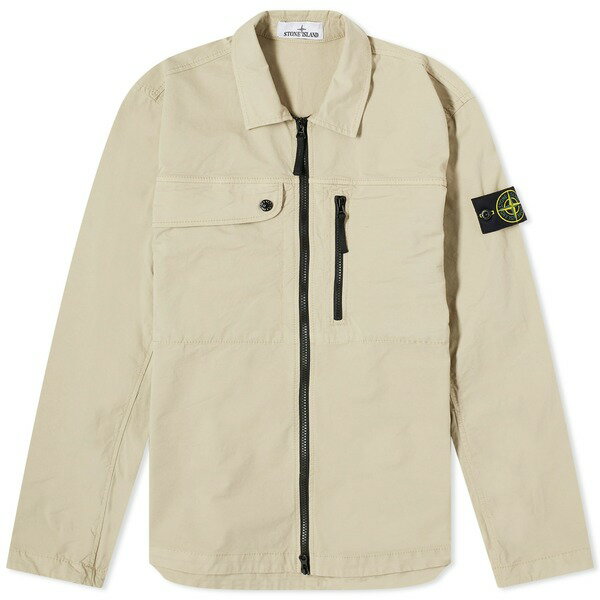 ストーンアイランド ストーンアイランド メンズ ジャケット＆ブルゾン アウター Stone Island Supima Cotton Twill Stretch-TC Zip Shirt Jacket Neutrals