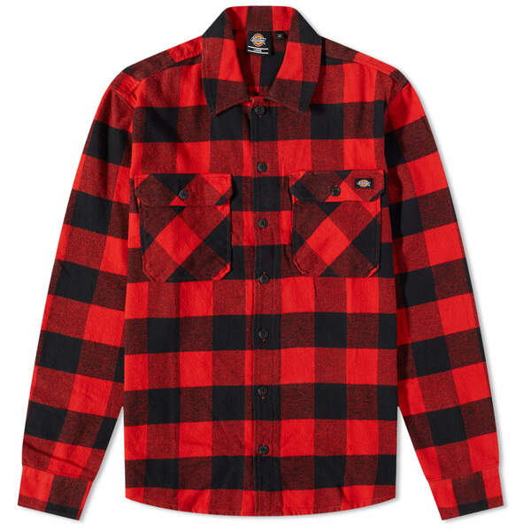 fBbL[Y Y Vc gbvX Dickies New Sacramento Check Shirt Red