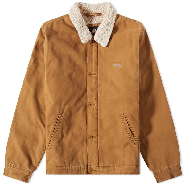 ディッキーズ ディッキーズ メンズ ジャケット＆ブルゾン アウター Dickies Sherpa Lined Deck Jacket Brown