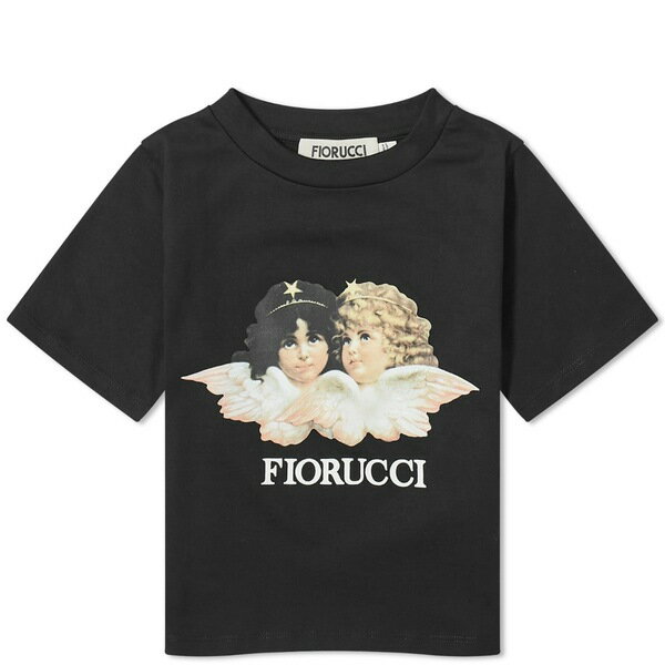 フィオルッチ レディース シャツ トップス Fiorucci Classic Angel Crop T-Shirt Black