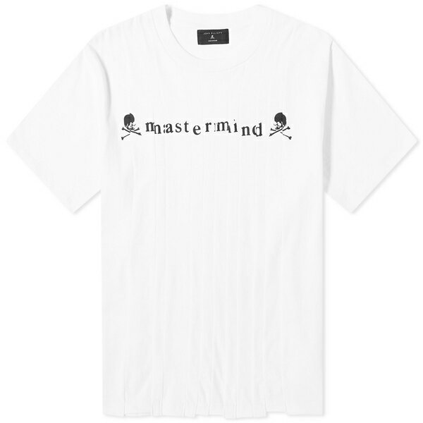 ジョン エリオット メンズ Tシャツ トップス John Elliott x MASTERMIND JAPAN Shredded T-Shirt White