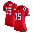 ナイキ レディース ユニフォーム トップス Ezekiel Elliott New England Patriots Nike Women's Alternate Game Player Jersey Red