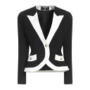 【送料無料】 バルマン レディース ジャケット&ブルゾン アウター Blazers Black