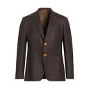 【送料無料】 イザイア メンズ ジャケット&ブルゾン アウター Blazers Brown