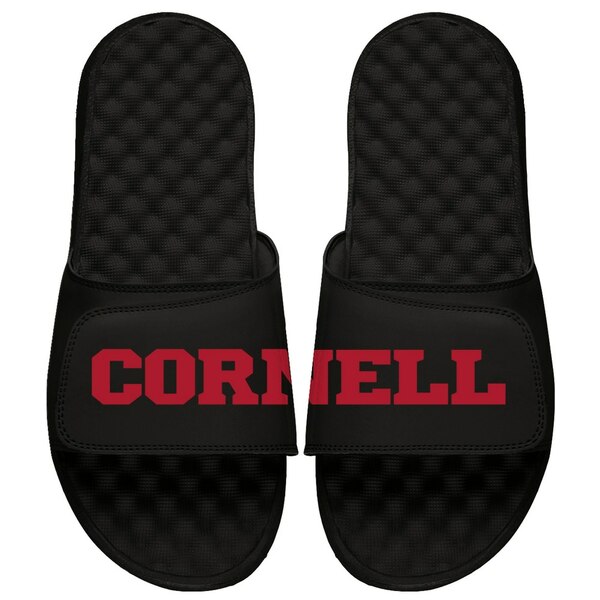 アイスライド メンズ サンダル シューズ Cornell Big Red ISlide Wordmark Split Slide Sandals Black