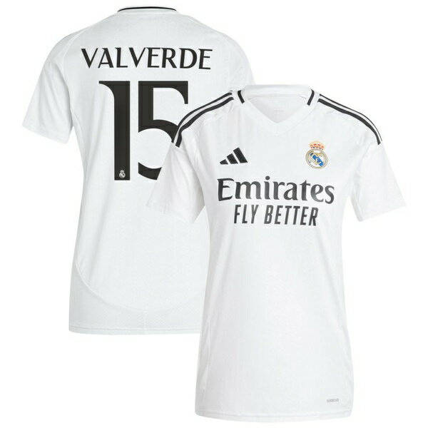 アディダス レディース ユニフォーム トップス Real Madrid adidas Women's 2024/25 Home Replica Custom Jersey White