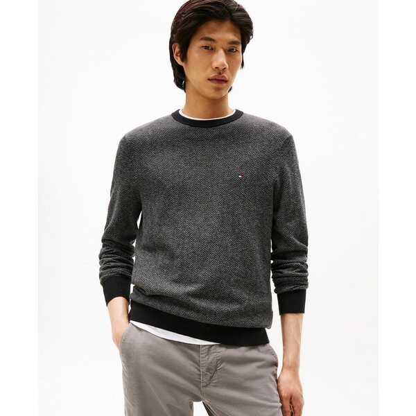 トミー ヒルフィガー メンズ ニット&セーター アウター Men's Pima Cotton Cashmere Herringbone Crewn..