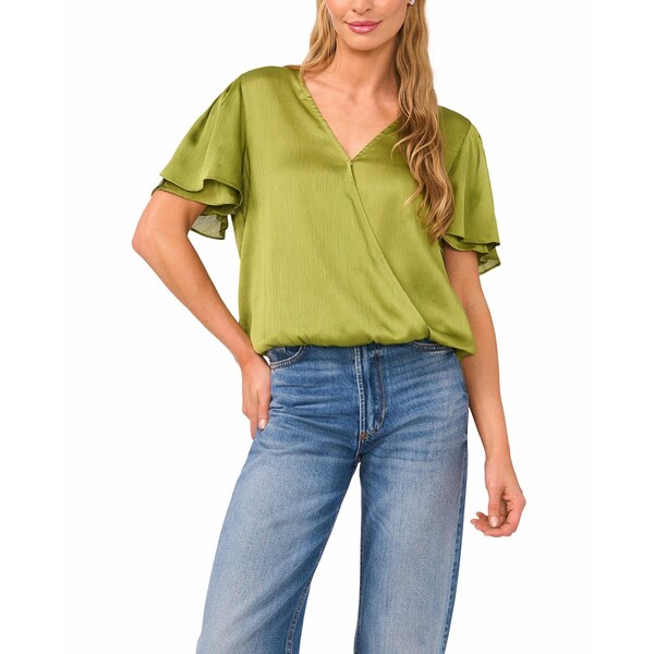 ヴィンスカムート レディース カットソー トップス Women's Tulip Sleeve Wrap Top Baltic Sea