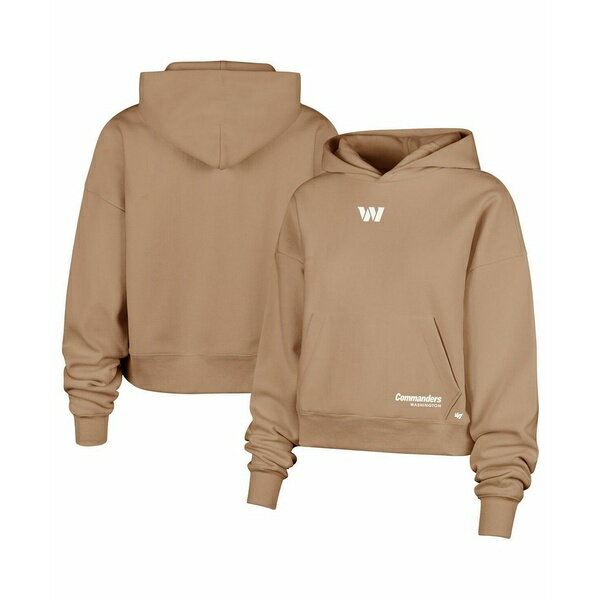 47ブランド レディース パーカー・スウェットシャツ アウター Women's Brown Washington Commanders Sue Foundation Portabella Hoodie Sweatshirt Brown(4)
