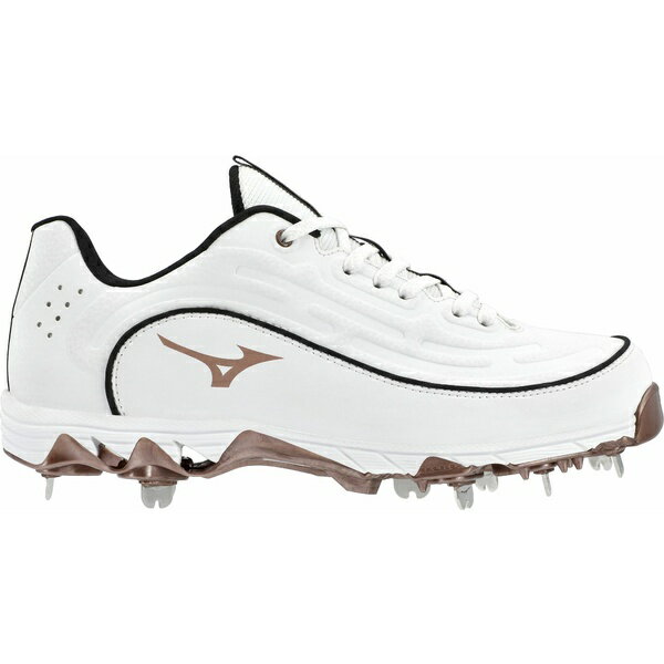 ミズノ レディース 野球 スポーツ Mizuno Women's 9-Spike Swift 8 Metal Fastpitch Softball Cleats White/Gold