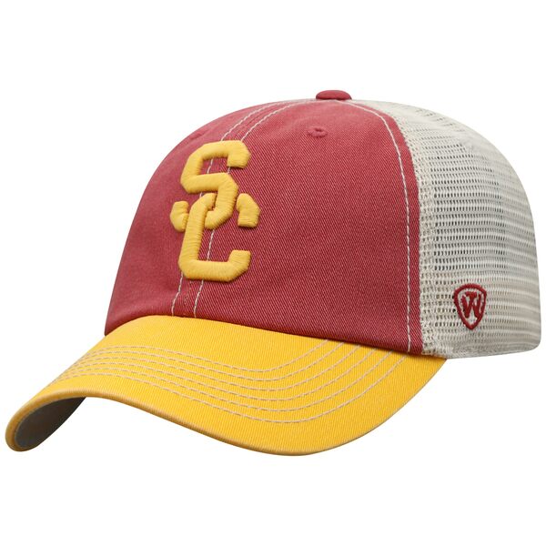 トップ・オブ・ザ・ワールド メンズ 帽子 アクセサリー USC Trojans Top of the World Off Road Adjustable Trucker Hat Cardinal