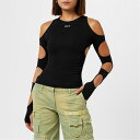 オフホワイト レディース カットソー トップス Cut Out Top(4)