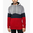 GbNXC Y jbg&Z[^[ AE^[ Men's Color Blocked Hooded Sweater Red