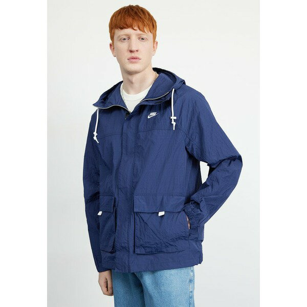 ナイキ メンズ サンダル シューズ CLUB BOWLINE JACKET - Summer jacket - midnight navy/white