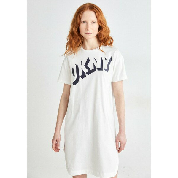 ダナ キャラン ニューヨーク レディース ワンピース トップス T-SHIRT DRESS - Jersey dress - white