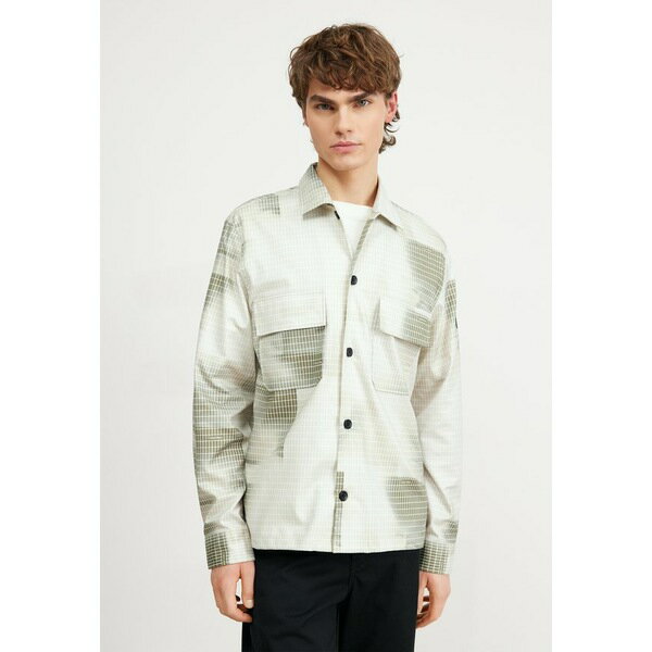 カルバン・クライン カルバンクライン メンズ シャツ トップス OVERSHIRT - Shirt - icicle/delta green grid