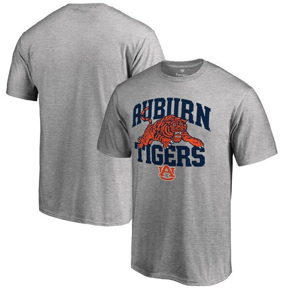 ファナティクス メンズ Tシャツ トップス Auburn Tigers Stripes Hometown Collection TShirt Ash