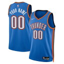 ナイキ メンズ ユニフォーム トップス Oklahoma City Thunder Nike Unisex Swingman Custom Jersey Blue Icon Edition