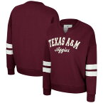 コロシアム レディース パーカー・スウェットシャツ アウター Texas A&M Aggies Colosseum Women's Perfect Date?Notch Neck Pullover Sweatshirt Maroon