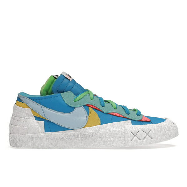 Nike ナイキ メンズ スニーカー 【Nike Blazer Low sacai KAWS Neptune Blue】 サイズ US_6.5(24.5cm) Neptune Blue/Light Blue-Pink-Yellow