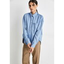 トミー ヒルフィガー ダウン レディース トミーヒルフィガー レディース シャツ トップス OVERSHIRT - Button-down blouse - denim medium