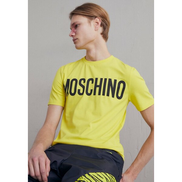 モスキーノ Tシャツ メンズ モスキーノ メンズ Tシャツ トップス Print T-shirt - yellow