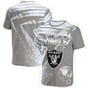 ステイプル メンズ Tシャツ トップス Las Vegas Raiders NFL x Staple All Over Print TShirt Gray