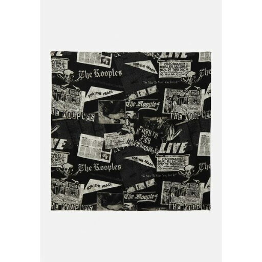 ザ・クープルス レディース マフラー・ストール・スカーフ アクセサリー FOULARD UNISEX - Foulard - black ザ・クープルス レディース マフラー・ストール・スカーフ アクセサリー FOULARD UNISEX - Foulard - black