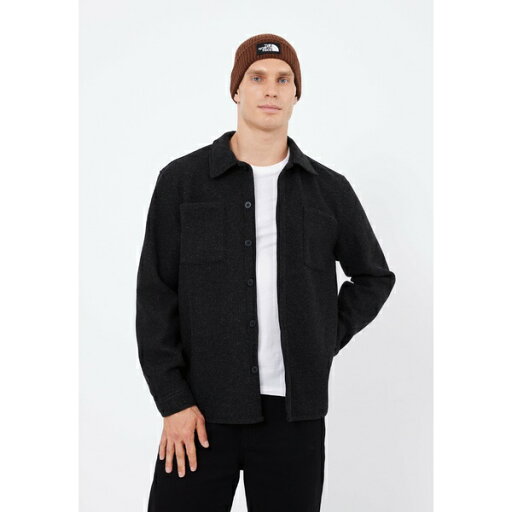 ピア ワン メンズ シャツ トップス Shirt - anthracite ピア ワン メンズ シャツ トップス Shirt - anthracite
