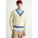 ガント メンズ ニット&セーター アウター V NECK - Jumper - cream