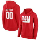 ファナティクス レディース パーカー・スウェットシャツ アウター New York Giants Fanatics Branded Women's Personalized Team Authentic Pullover Hoodie Red