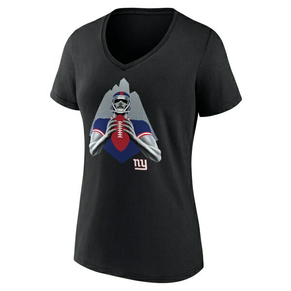 t@ieBNX fB[X TVc gbvX New York Giants Fanatics Branded Women's 2024 NFL Draft Illustrated VNeck TShirt Black