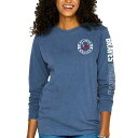 \tg?AY A?O[v fB[X TVc gbvX Atlanta Braves Soft as a Grape Women's PigmentDyed Long Sleeve TShirt Blue