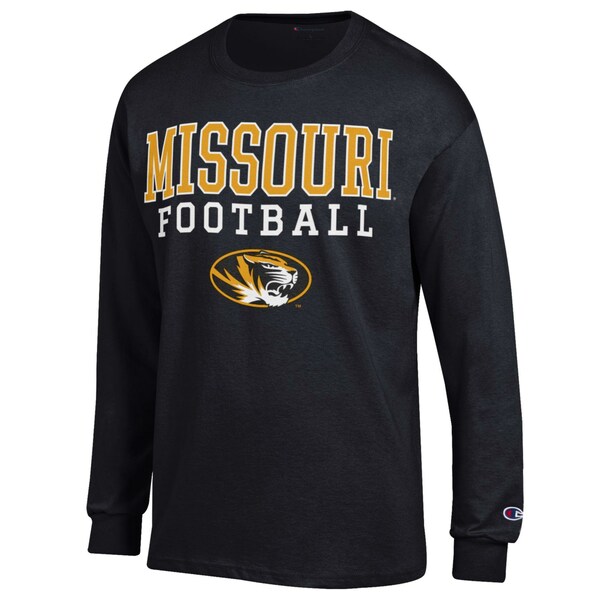 ԥ  T ȥåץ Missouri Tigers Champion Football Stack Long Sleeve TShirt Black