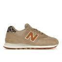 New Balance j[oX fB[X Xj[J[ yNew Balance 574z TCY US_W_9.5W Tobacco Leopard Print (Women's)