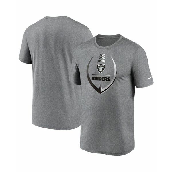 ナイキ レディース Tシャツ トップス Men's Heathered Gray Las Vegas Raiders Icon Legend Performance T-shirt Heathered Gray