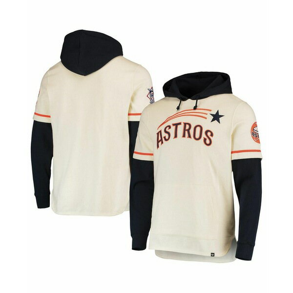 47ブランド レディース パーカー・スウェットシャツ アウター Men's '47 Cream Houston Astros Trifect..