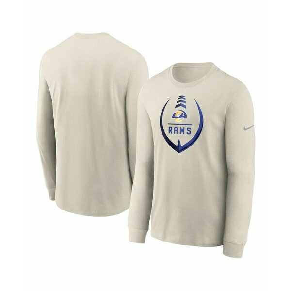 ナイキ レディース Tシャツ トップス Men's Bone Los Angeles Rams Icon Legend Long Sleeve Performance T-shirt Cream