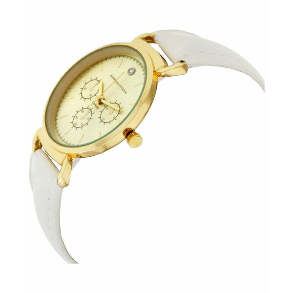 ɥꥢ̥åǥ ǥ ӻ ꡼ Women's Mock Chronograph and White Lea...