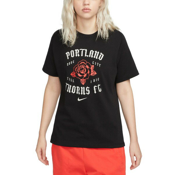 ナイキ レディース Tシャツ トップス Portland Thorns FC Nike Women's 2023 Travel TShirt Black