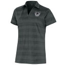 アンティグア レディース ポロシャツ トップス Las Vegas Raiders Antigua Women's Throwback Logo Compass Polo Charcoal