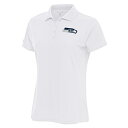 アンティグア レディース ポロシャツ トップス Seattle Seahawks Antigua Women's Team Logo Legacy Pique Polo White