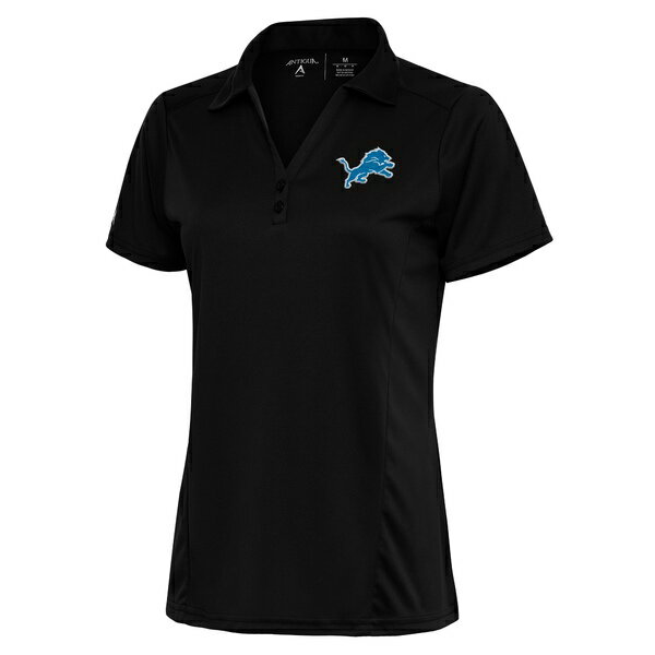 ƥ ǥ ݥ ȥåץ Detroit Lions Antigua Women's Team Logo Tribute Polo Black