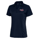 アンティグア レディース ポロシャツ トップス Washington Capitals Antigua Women's Team Logo Tribute Polo Navy