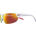 ナイキ メンズ サングラス・アイウェア アクセサリー Nike Skylon Ace Sunglasses Shiny Wht/Grey/Red Mirror(4)