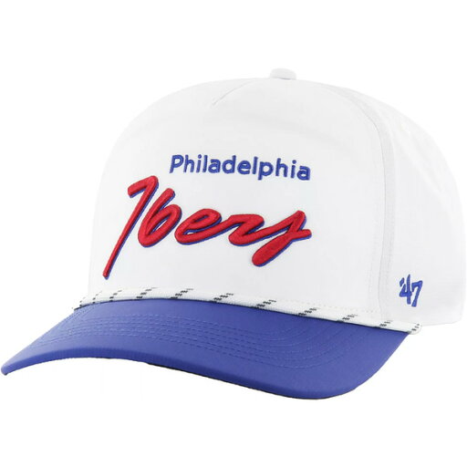 フォーティーセブン メンズ 帽子 アクセサリー '47 Adult Philadelphia 76ers White Chamberlin Hitch Adjustable Hat - フォーティーセブン メンズ 帽子 アクセサリー '47 Adult Philadelphia 76ers White Chamberlin Hitch Adjustable Hat -