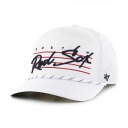 フォーティーセブン メンズ 帽子 アクセサリー '47 Adult Boston Red Sox White Downburst Hitch Adjustable Hat -(4)
