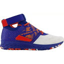 ニューバランス メンズ 野球 スポーツ New Balance Men's Lindor 1 Training Baseball Shoes Blue/Orange(4)