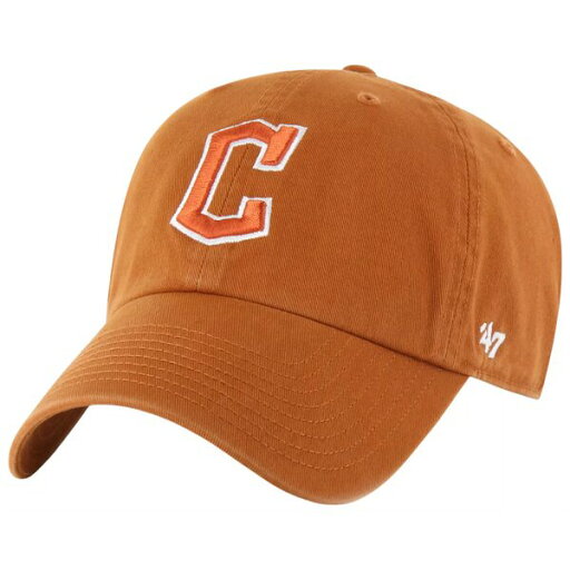 フォーティーセブン メンズ 帽子 アクセサリー '47 Adult Cleveland Guardians Orange Logo Clean Up Adjustable Hat - フォーティーセブン メンズ 帽子 アクセサリー '47 Adult Cleveland Guardians Orange Logo Clean Up Adjustable Hat -